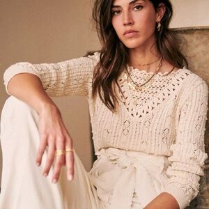 Sezane Trecy crochet sweater, Small.